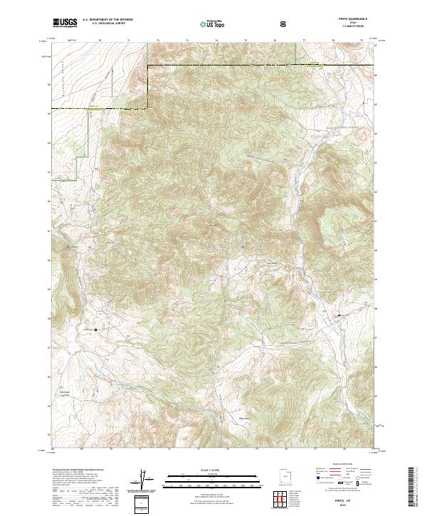 Pinto topographic map thumbnail