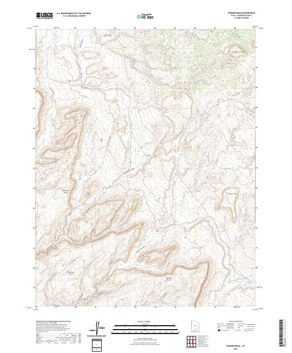 Pioneer Mesa topographic map thumbnail