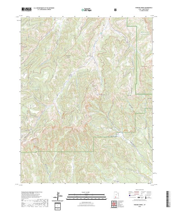 Podunk Creek 2023 topographic map thumbnail