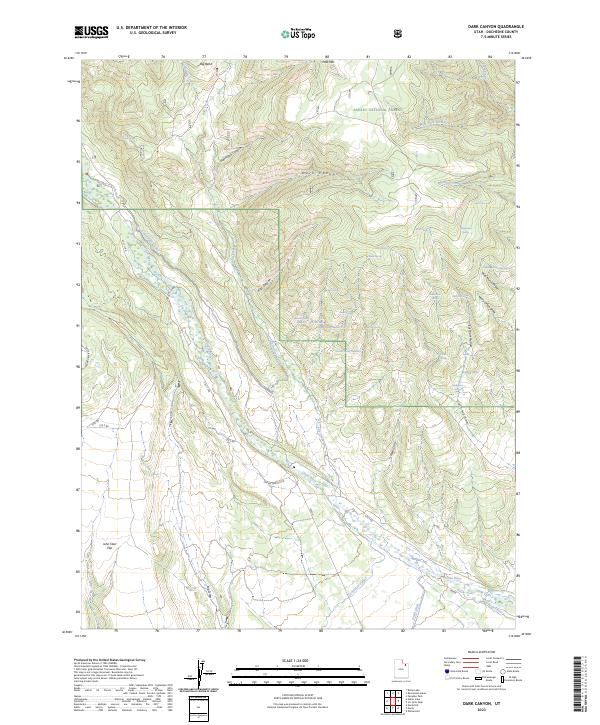 Dark Canyon topographic map thumbnail
