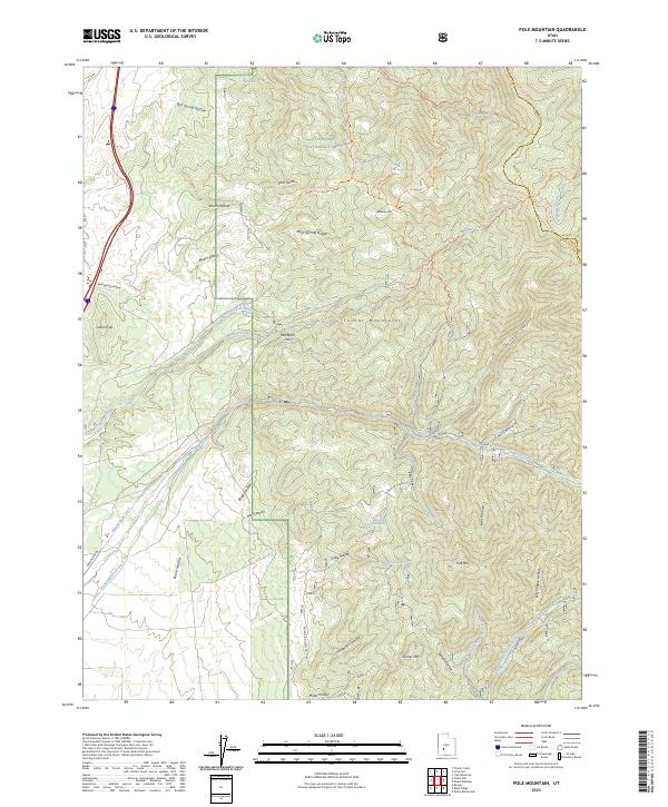 Pole Mountain topographic map thumbnail