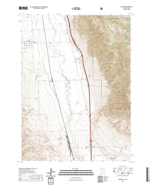 Portage 2023 topographic map thumbnail
