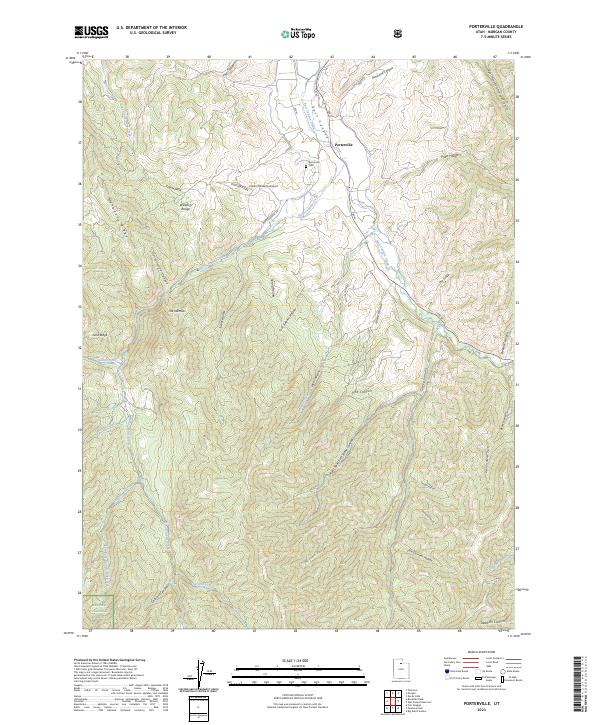 Porterville topographic map thumbnail