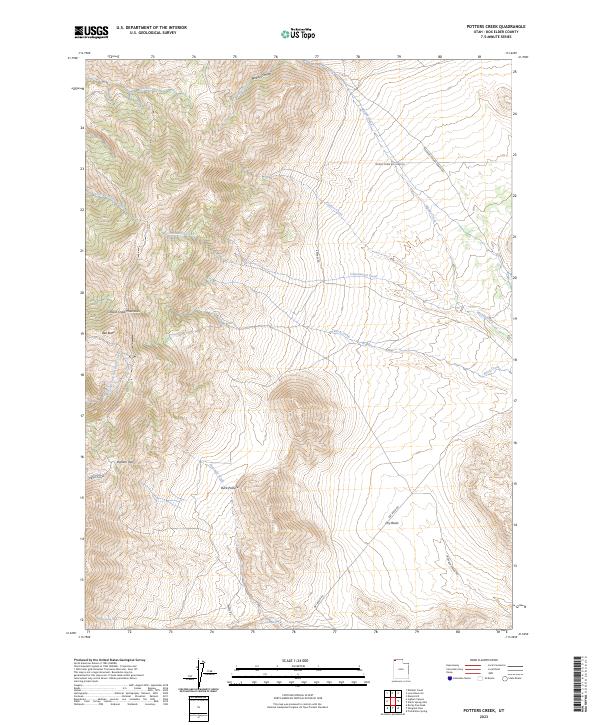 Potters Creek 2023 topographic map thumbnail