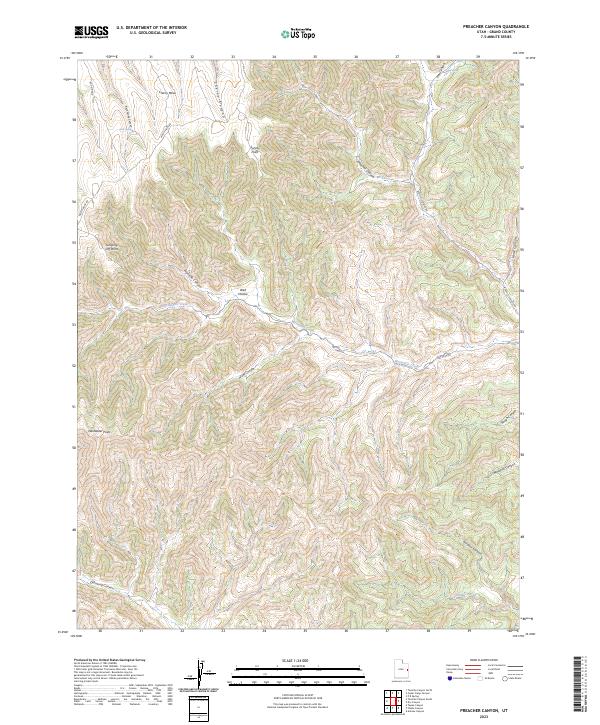 Preacher Canyon 2023 topographic map thumbnail
