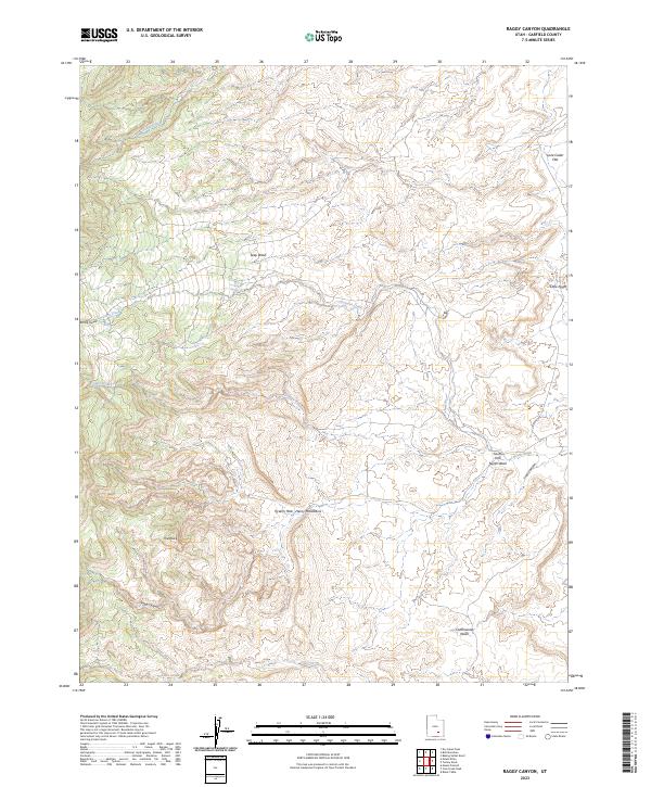 Raggy Canyon topographic map thumbnail