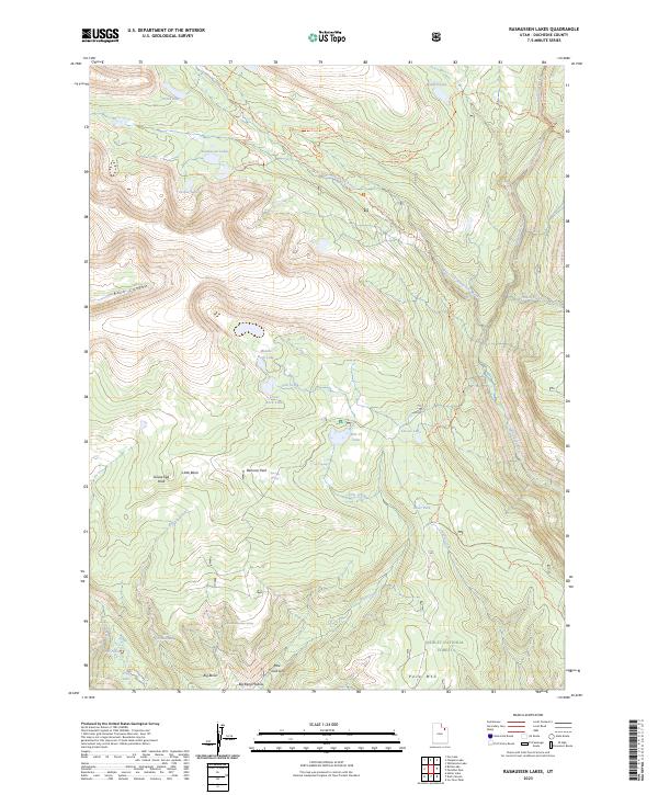 Rasmussen Lakes 2023 topographic map thumbnail