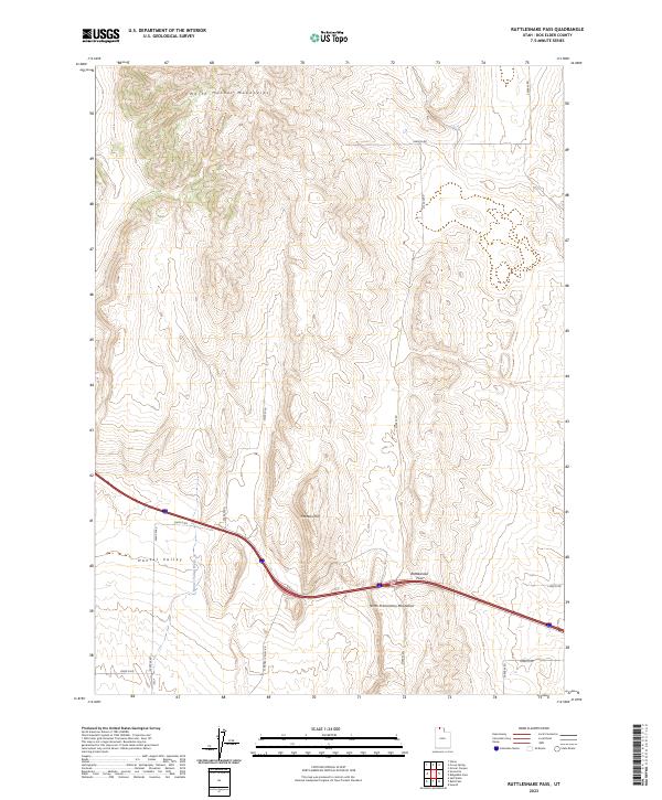 Rattlesnake Pass topographic map thumbnail
