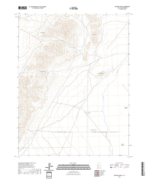 Red Rock Knoll topographic map thumbnail