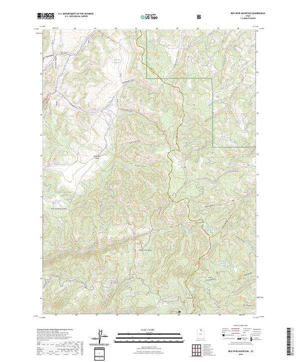 Red Spur Mountain topographic map thumbnail