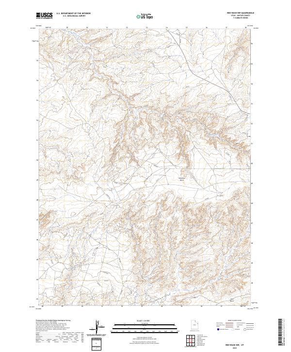 Red Wash NW 2023 topographic map thumbnail