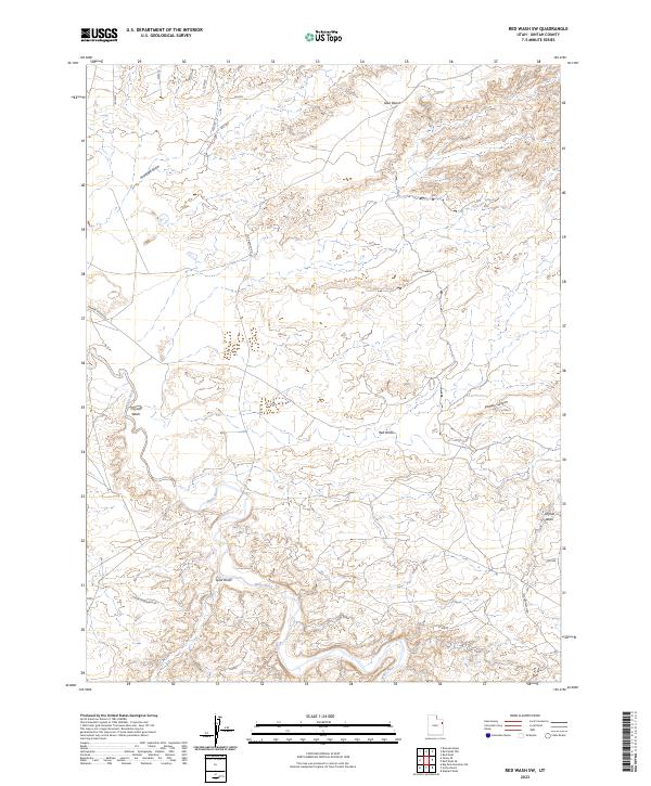 Red Wash SW 2023 topographic map thumbnail