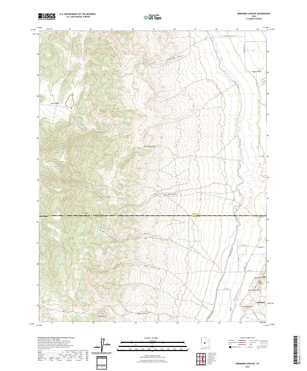 Redmond Canyon topographic map thumbnail