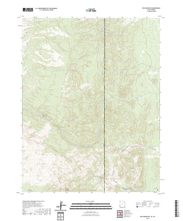 Rice Mountain topographic map thumbnail