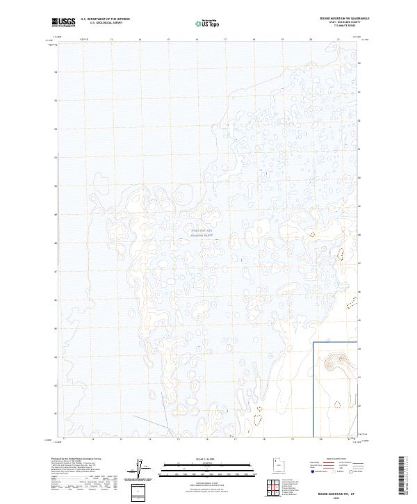 Round Mountain SW topographic map thumbnail