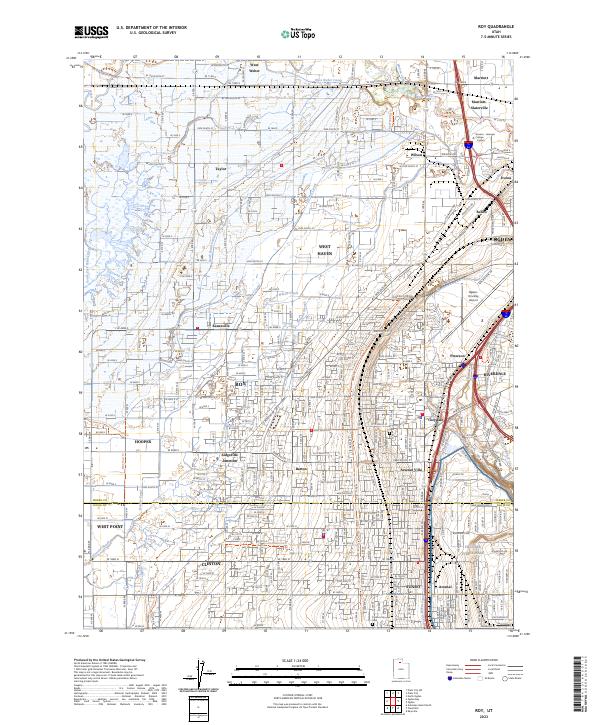 Roy 2023 topographic map thumbnail