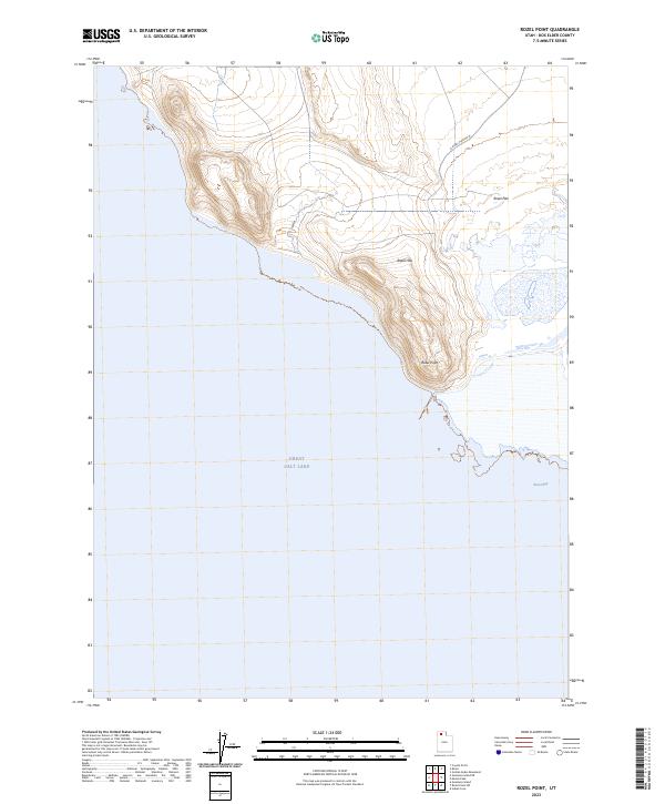 Rozel Point topographic map thumbnail