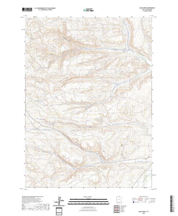 Sage Creek 2023 topographic map thumbnail