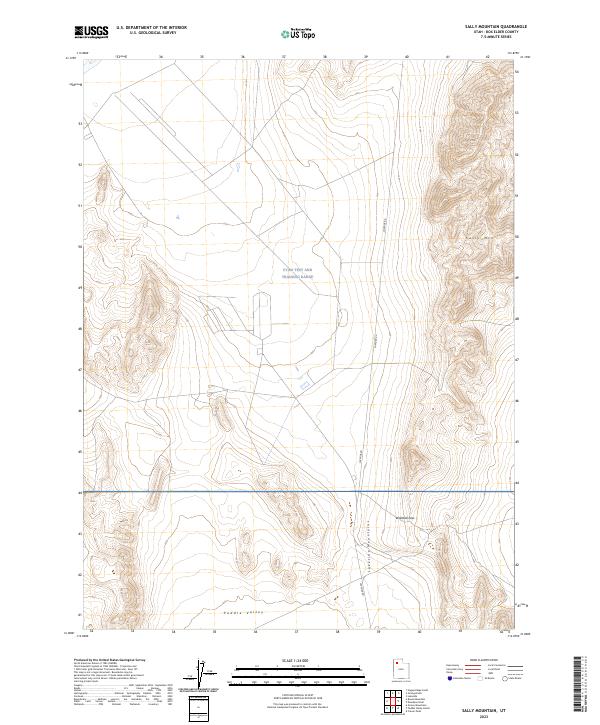 Sally Mountain 2023 topographic map thumbnail