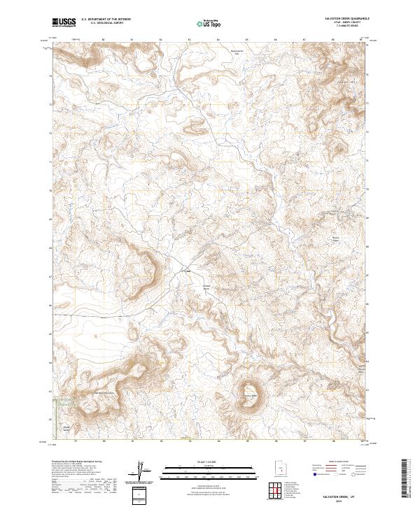 Salvation Creek 2023 topographic map thumbnail