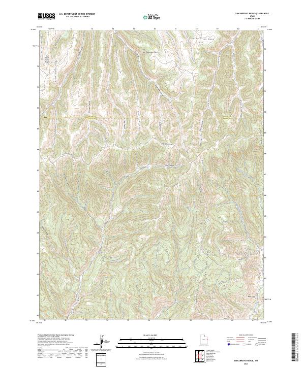 San Arroyo Ridge topographic map thumbnail