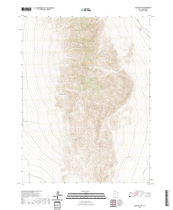 Sand Pass NW topographic map thumbnail