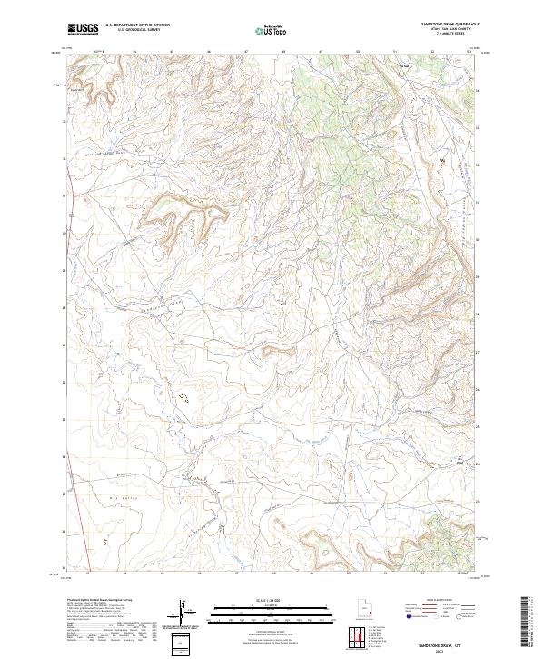 Sandstone Draw topographic map thumbnail