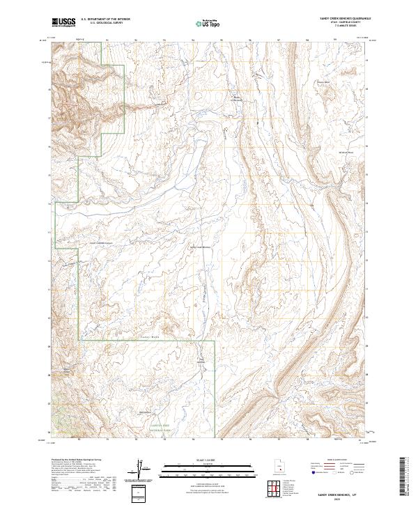 Sandy Creek Benches topographic map thumbnail