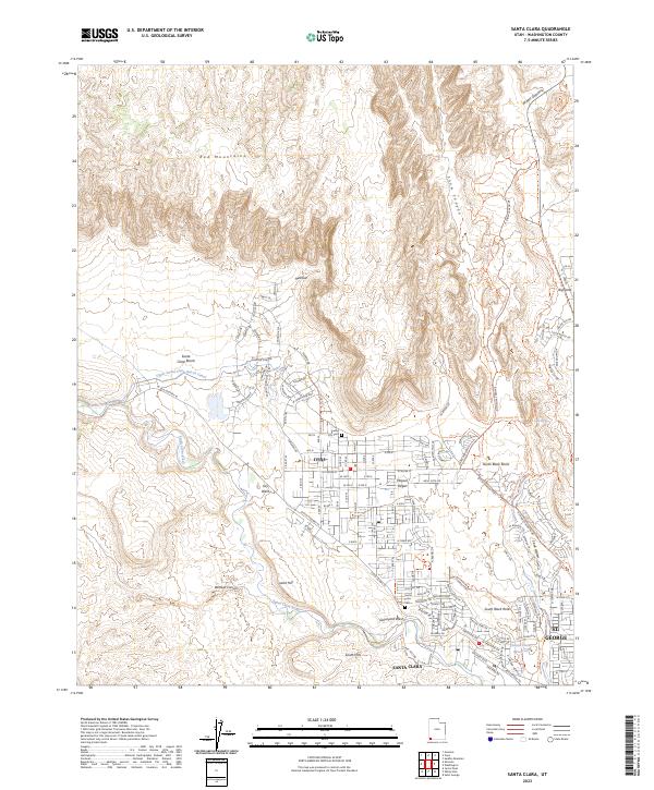 Santa Clara topographic map thumbnail