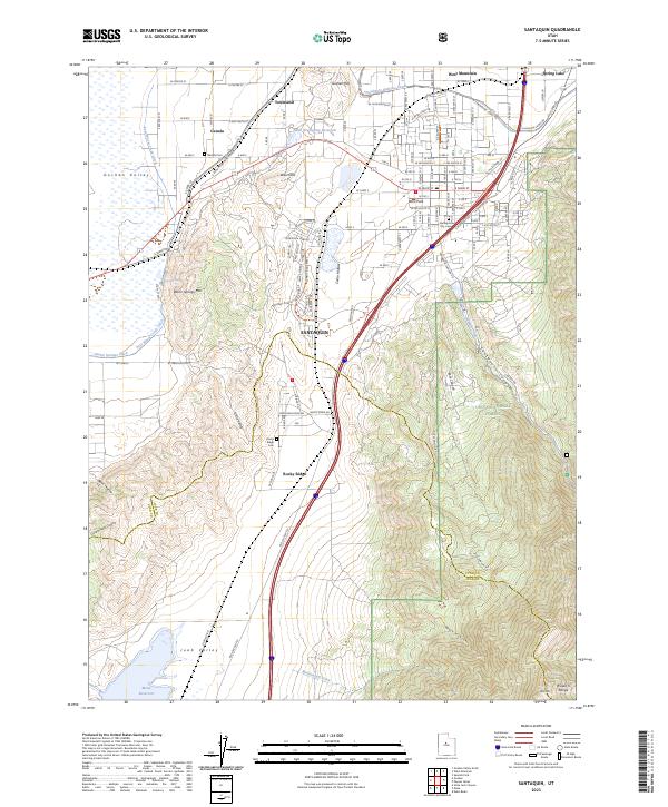 Santaquin 2023 topographic map thumbnail