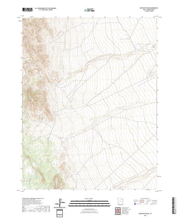Sawtooth Peak topographic map thumbnail