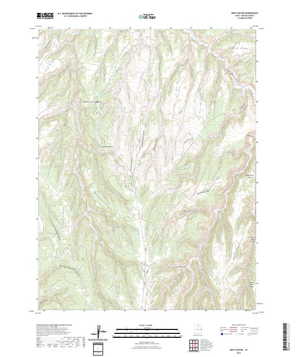 Seep Canyon topographic map thumbnail