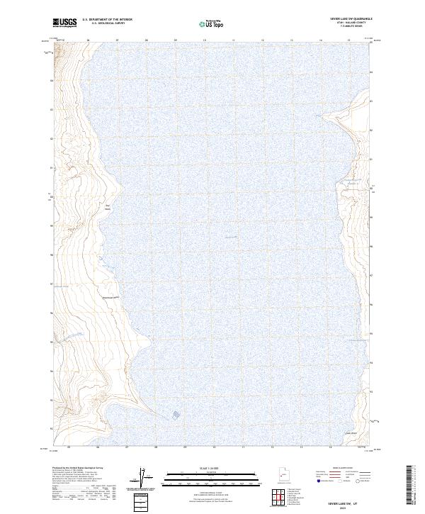 Sevier Lake SW topographic map thumbnail