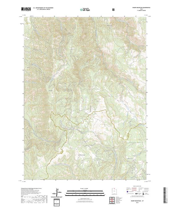 Sharp Mountain 2023 topographic map thumbnail