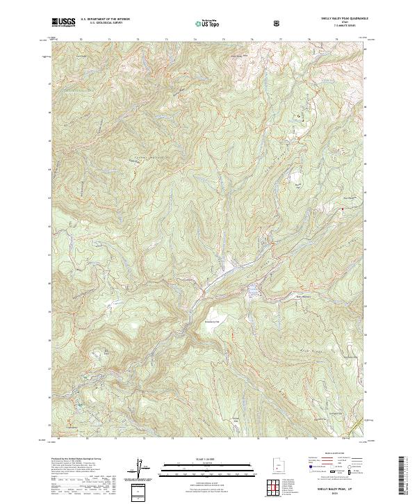Shelly Baldy Peak topographic map thumbnail