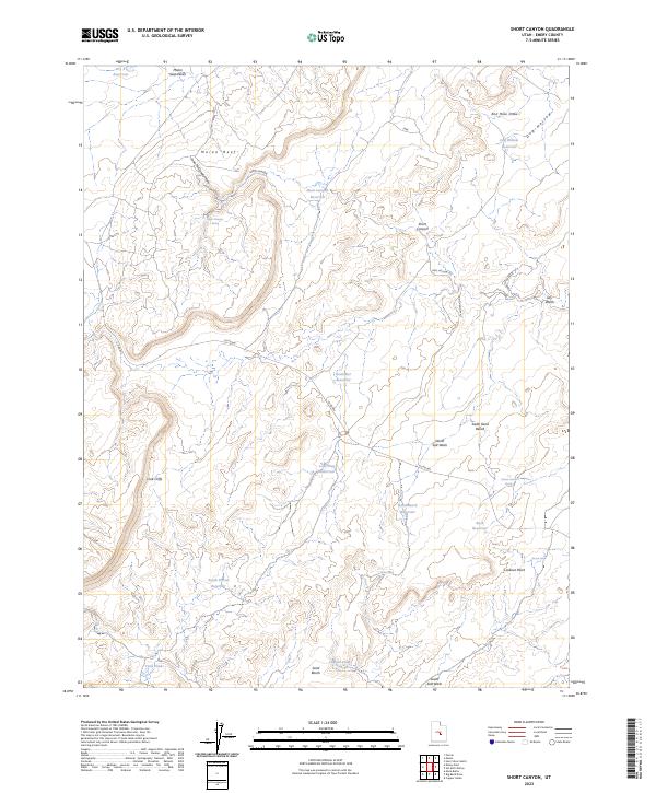 Short Canyon topographic map thumbnail