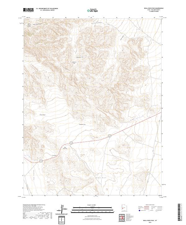 Skull Rock Pass 2023 topographic map thumbnail