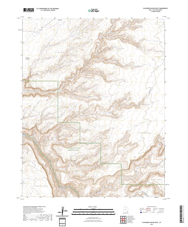 Slickhorn Canyon East topographic map thumbnail