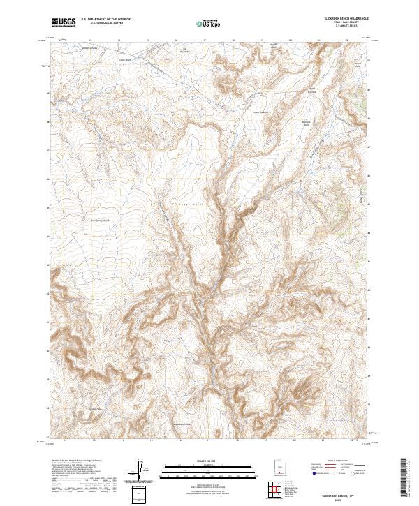 Slickrock Bench 2023 topographic map thumbnail