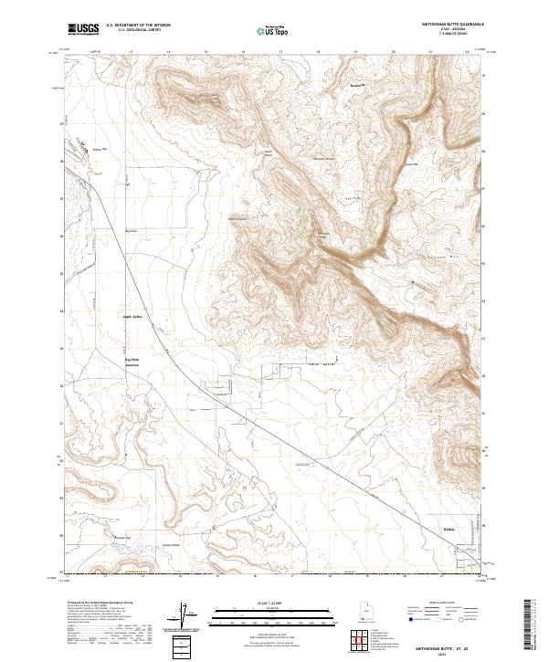 Smithsonian Butte topographic map thumbnail
