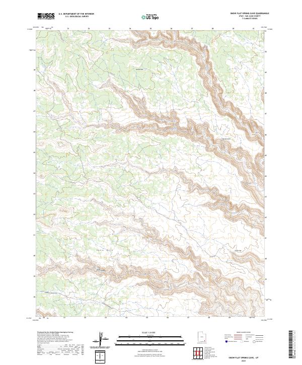 Snow Flat Spring Cave 2023 topographic map thumbnail