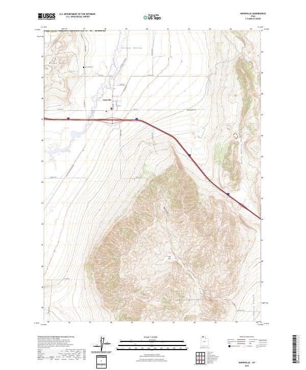 Snowville topographic map thumbnail