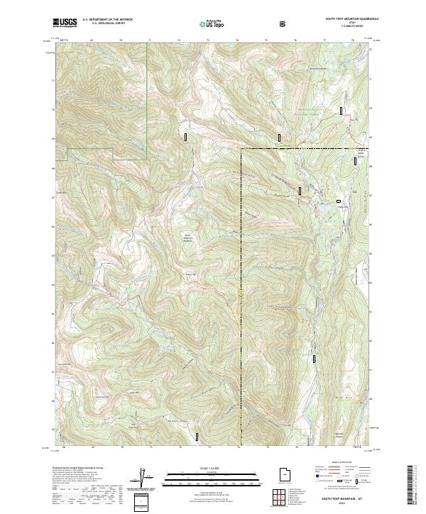 South Tent Mountain 2023 topographic map thumbnail