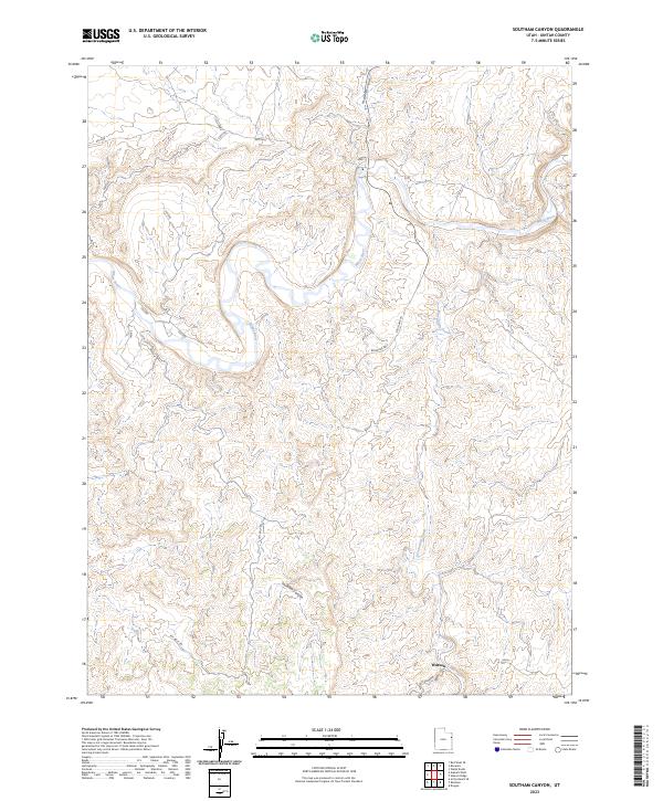 Southam Canyon topographic map thumbnail