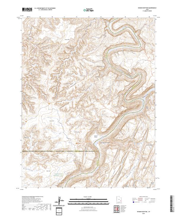 Spanish Bottom topographic map thumbnail
