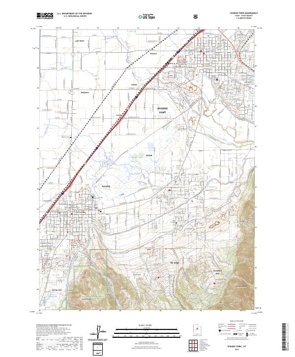 Spanish Fork topographic map thumbnail