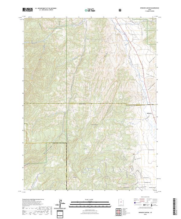 Spencer Canyon topographic map thumbnail
