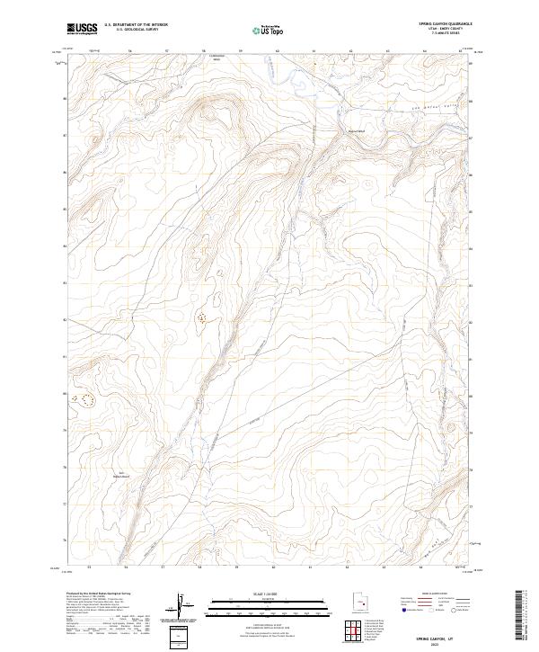 Spring Canyon 2023 topographic map thumbnail
