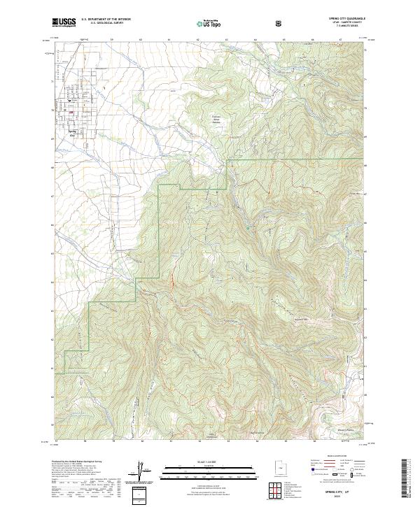 Spring City topographic map thumbnail