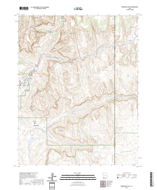 Springdale East 2023 topographic map thumbnail